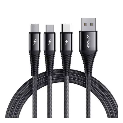 Joyroom S-1230G4 3 in1 charging cable lightning+typec+ micro 1.2M